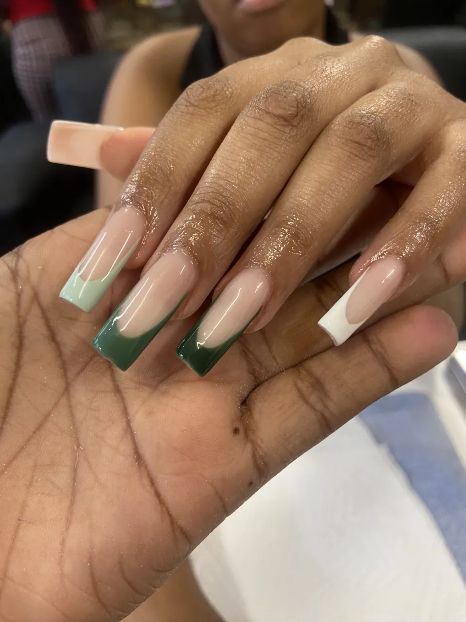Long square, deep green French
