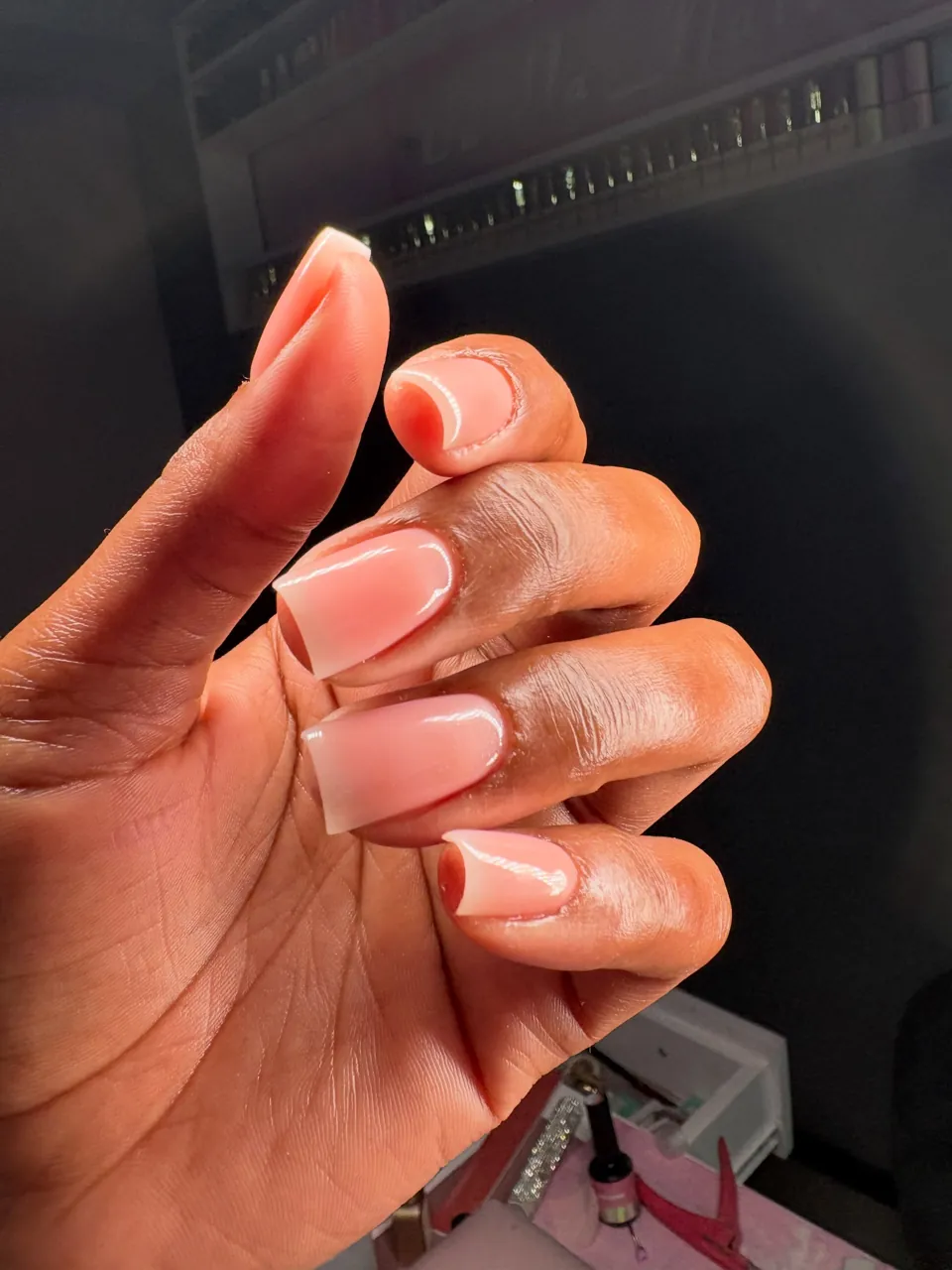 Gel overlay on natural length