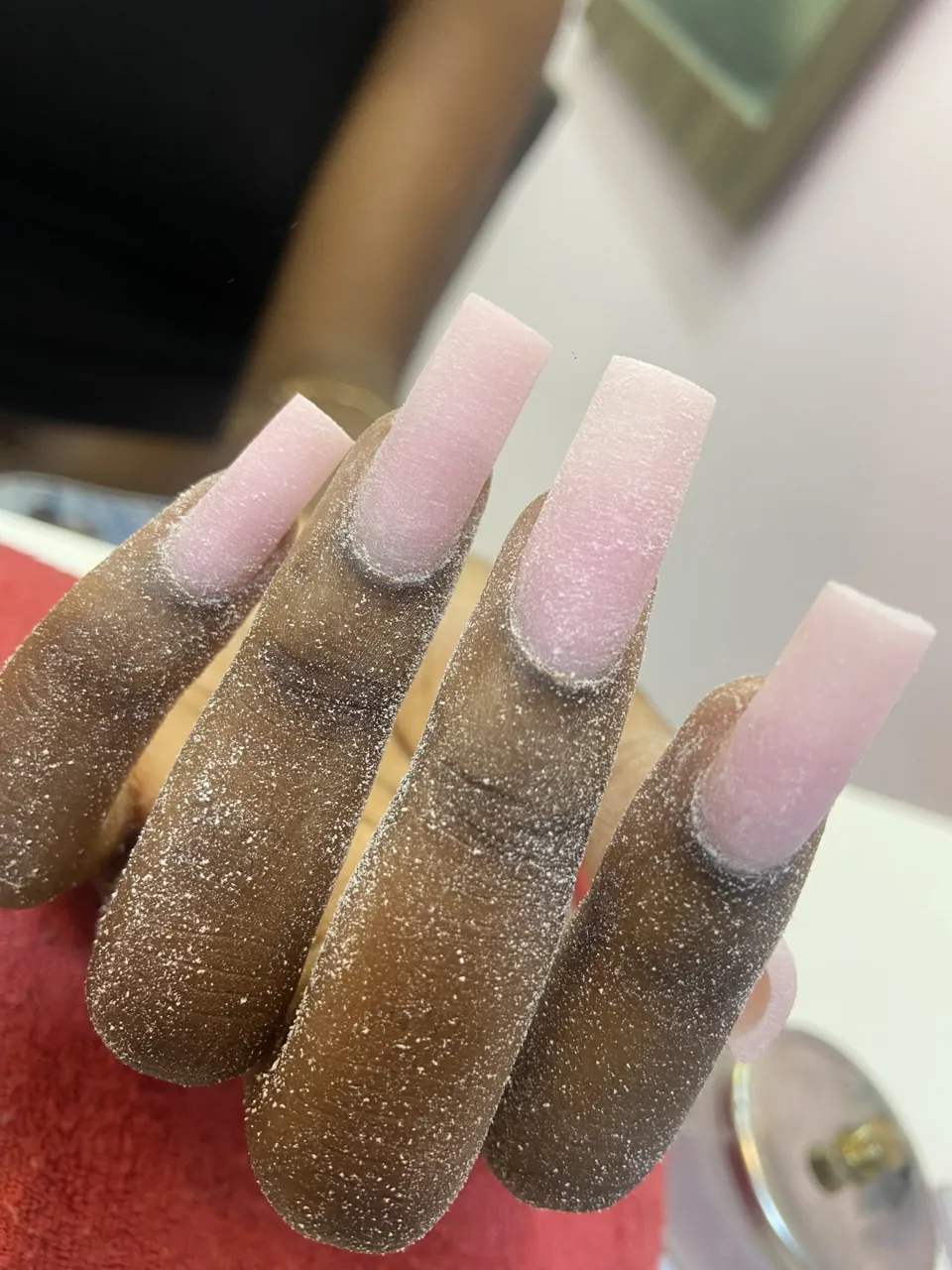 Long square, glitter fade